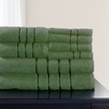 Hastings Home Hastings Home 8 Piece 100 Percent Cotton Plush Bath Towel Set - Green 337871PXH